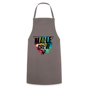 malle crew bunt klecks - Kochschürze - Grau - Vorne - AI Model Male 185 dark (185cm)