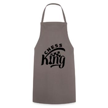 Chess King Chess disant - Tablier de cuisine - gris - Devant - AI Model Male 185 dark (185cm)