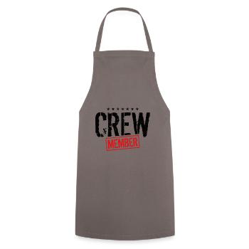 timbre de membre d'équipage - Tablier de cuisine - gris - Devant - AI Model Male 185 dark (185cm)
