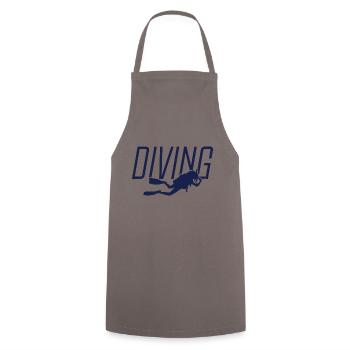 Diving Logo Scuba Dive - Cooking Apron - grey - Front - AI Model Male 185 dark (185cm)