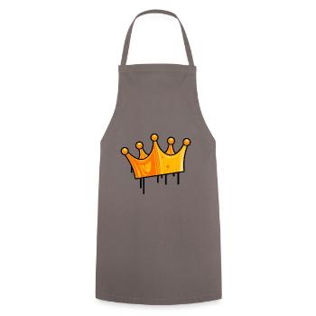 crown icon comic gold king - Cooking Apron - grey - Front - AI Model Male 185 dark (185cm)