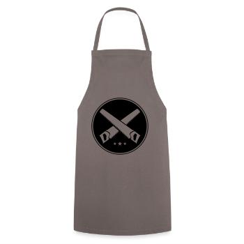 scie icône de cercle atelier artisan - Tablier de cuisine - gris - Devant - AI Model Male 185 dark (185cm)