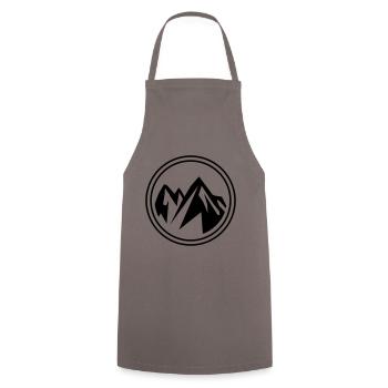Montagnes nature Icon montagnes - Tablier de cuisine - gris - Devant - AI Model Male 185 dark (185cm)