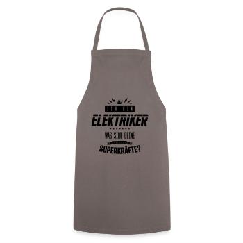ich bin elektriker spruch superkräfte - Kochschürze - Grau - Vorne - AI Model Male 185 dark (185cm)