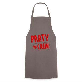 Party Crew Feiern - Kochschürze - Grau - Vorne - AI Model Male 185 dark (185cm)