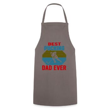 HOCKEY DAD Hockey Dad Man Gift Retro - Cooking Apron - grey - Front - AI Model Male 185 dark (185cm)
