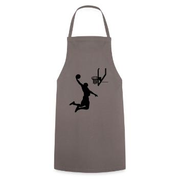 Basketball Basketballspieler Sprung Slamdunk Korb - Kochschürze - Grau - Vorne - AI Model Male 185 dark (185cm)