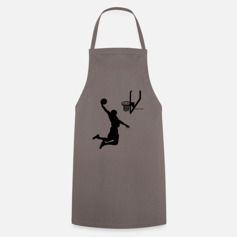 Basket basket basket-ball saut panier Slamdunk - Tablier de cuisine - gris