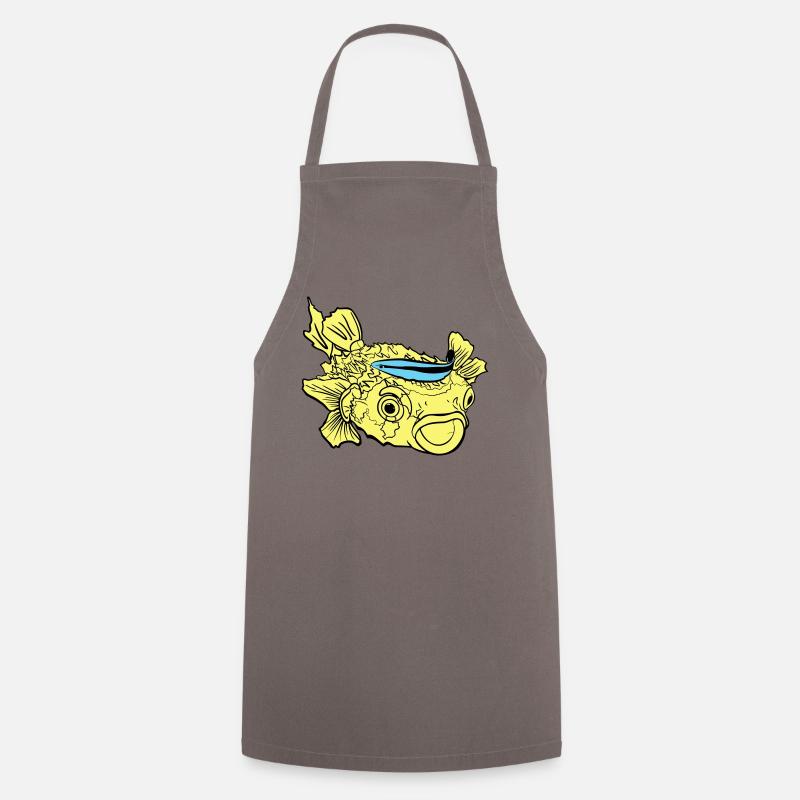 Igelfisch Kugelfisch Putzerlippfisch - Kochschürze - Grau