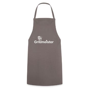 Grillmeister Grillmaster Grillen Grillschürze - Kochschürze - Grau - Vorne - AI Model Male 185 dark (185cm)