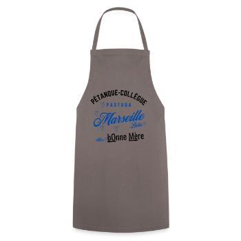 Marseille Fun - Tablier de cuisine - gris - Devant - AI Model Male 185 dark (185cm)