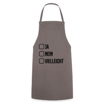 ja nein vielleicht - Kochschürze - Grau - Vorne - AI Model Male 185 dark (185cm)