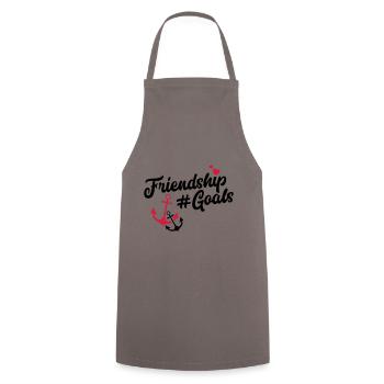 Friendship Goals Freundschaft - Kochschürze - Grau - Vorne - AI Model Male 185 dark (185cm)