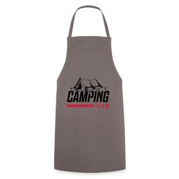 tent camping team - Cooking Apron - grey - Front - AI Model Male 185 dark (185cm)