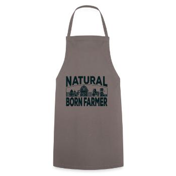 Bauer Landwirtschaft Natural born farmer - Kochschürze - Grau - Vorne - AI Model Male 185 dark (185cm)