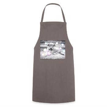 doux harzer fuchs chiot avec bulles de savon - Tablier de cuisine - gris - Devant - AI Model Male 185 dark (185cm)