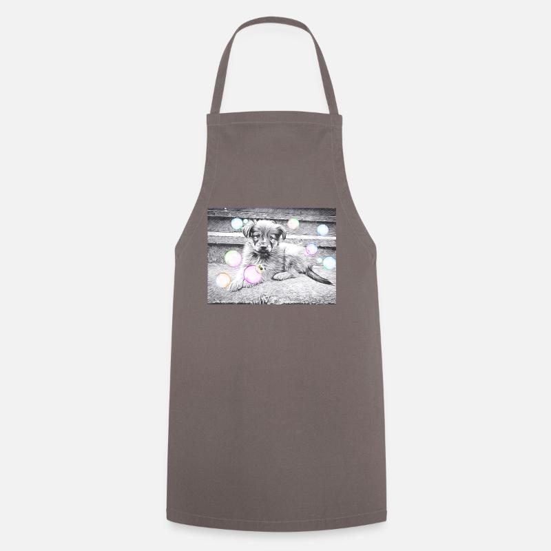 doux harzer fuchs chiot avec bulles de savon - Tablier de cuisine - gris