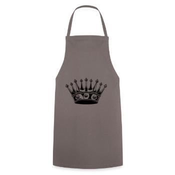Couronne Royal Symbole King - Tablier de cuisine - gris - Devant - AI Model Male 185 dark (185cm)