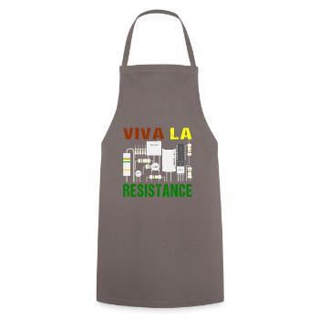 Elektronik Multimeter Viva La Resistance Lustig - Kochschürze - Grau - Vorne - AI Model Male 185 dark (185cm)