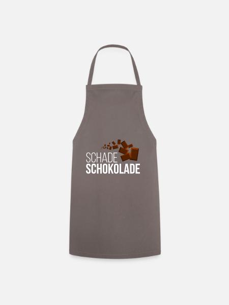 Schade Schokolade - Kochschürze - Grau