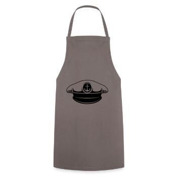cap sailor sailor captain - Cooking Apron - grey - Front - AI Model Male 185 dark (185cm)