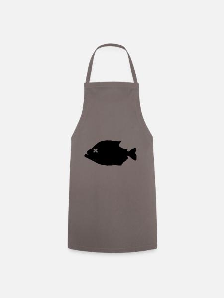Piranha Fisch - Kochschürze - Grau