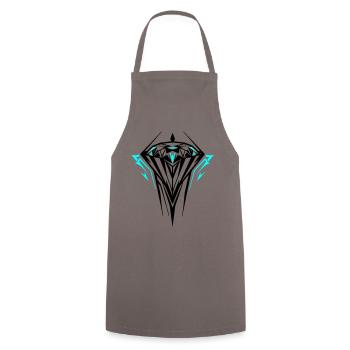 Diamond Jewel Gemstone - Cooking Apron - grey - Front - AI Model Male 185 dark (185cm)