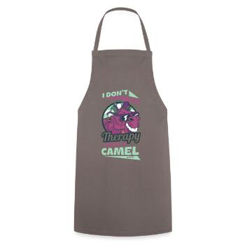 Je n’ai pas besoin de thérapie J’ai un chameau - Tablier de cuisine - gris - Devant - AI Model Male 185 dark (185cm)