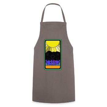 Tarot Chats Chats Fantaisie Magique Fantaisie - Tablier de cuisine - gris - Devant - AI Model Male 185 dark (185cm)