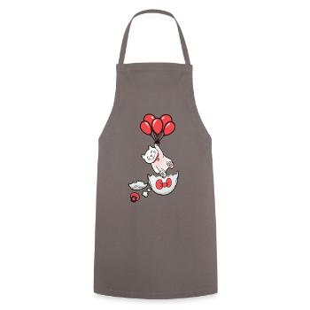 Chat Naissance Coquille D’oeuf Ballons Enfants Bébé - Tablier de cuisine - gris - Devant - AI Model Male 185 dark (185cm)