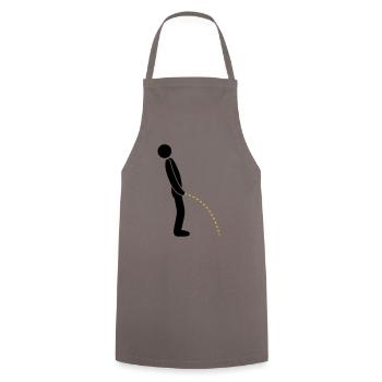 logo im stehen pinkeln pissen klo toilette erleich - Kochschürze - Grau - Vorne - AI Model Male 185 dark (185cm)