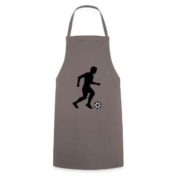 Silhouette Fußballer Sport Design - Kochschürze - Grau - Vorne - AI Model Male 185 dark (185cm)
