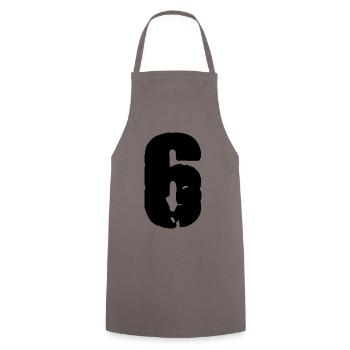 Maillot numéro 6 - Tablier de cuisine - gris - Devant - AI Model Male 185 dark (185cm)
