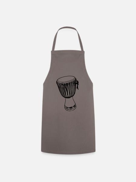 Djembe percussion tamtam african music rhythm - Cooking Apron - grey