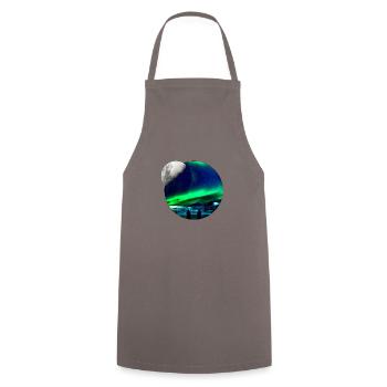 Aurores boréales - Tablier de cuisine - gris - Devant - AI Model Male 185 dark (185cm)