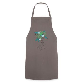 Lady Lime Lineart Design - Tablier de cuisine - gris - Devant - AI Model Male 185 dark (185cm)