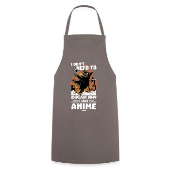 I Love Anime Japan Manga Cosplay Nerd Gift - Cooking Apron - grey - Front - AI Model Male 185 dark (185cm)