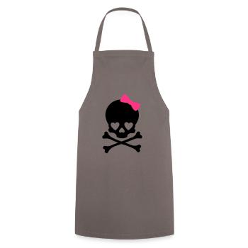 small girlie skull - Cooking Apron - grey - Front - AI Model Male 185 dark (185cm)