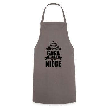 c'est foutu je vais devenir gaga avec ma niece - Tablier de cuisine - gris - Devant - AI Model Male 185 dark (185cm)