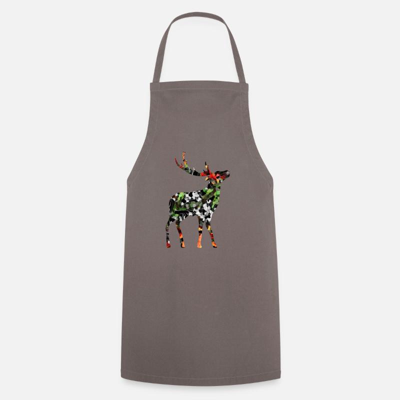 Cerf - Tablier de cuisine - gris