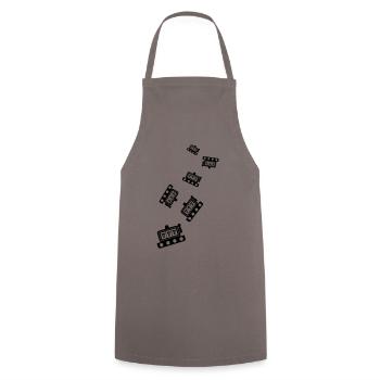 Icône de silhouette de bandit manchot - Tablier de cuisine - gris - Devant - AI Model Male 185 dark (185cm)