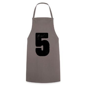 Maillot numéro 5 - Tablier de cuisine - gris - Devant - AI Model Male 185 dark (185cm)