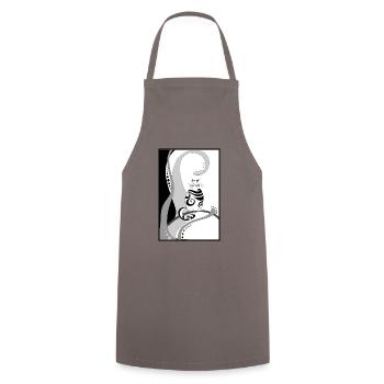 chat - Tablier de cuisine - gris - Devant - AI Model Male 185 dark (185cm)