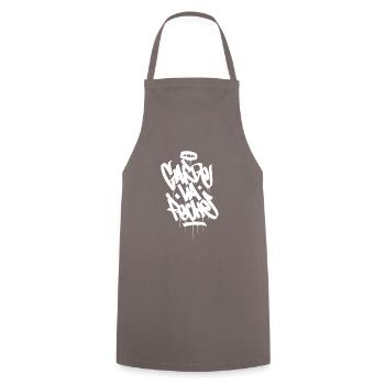 garde la peche blanc - Tablier de cuisine - gris - Devant - AI Model Male 185 dark (185cm)