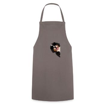 Dog with sunglasses Bernersennen dog cool - Cooking Apron - grey - Front - AI Model Male 185 dark (185cm)