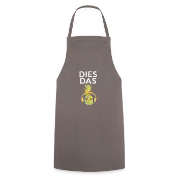 Dies das Ananas Frucht Pineapple Sommer Surfer - Kochschürze - Grau - Vorne - AI Model Male 185 dark (185cm)