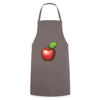 Icône Apple Pixel - Tablier de cuisine - gris - Devant - AI Model Male 185 dark (185cm)
