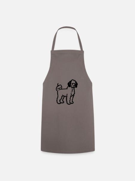 Poodle Hund - Kochschürze - Grau