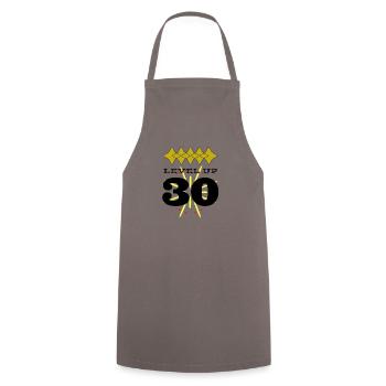 Level Up 30 - Cooking Apron - grey - Front - AI Model Male 185 dark (185cm)