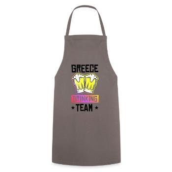 Greece Drinking Team - Kochschürze - Grau - Vorne - AI Model Male 185 dark (185cm)